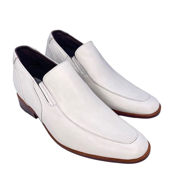 Hand Made White Leather Pump Men\'s Shoes Size 8 - 8.5